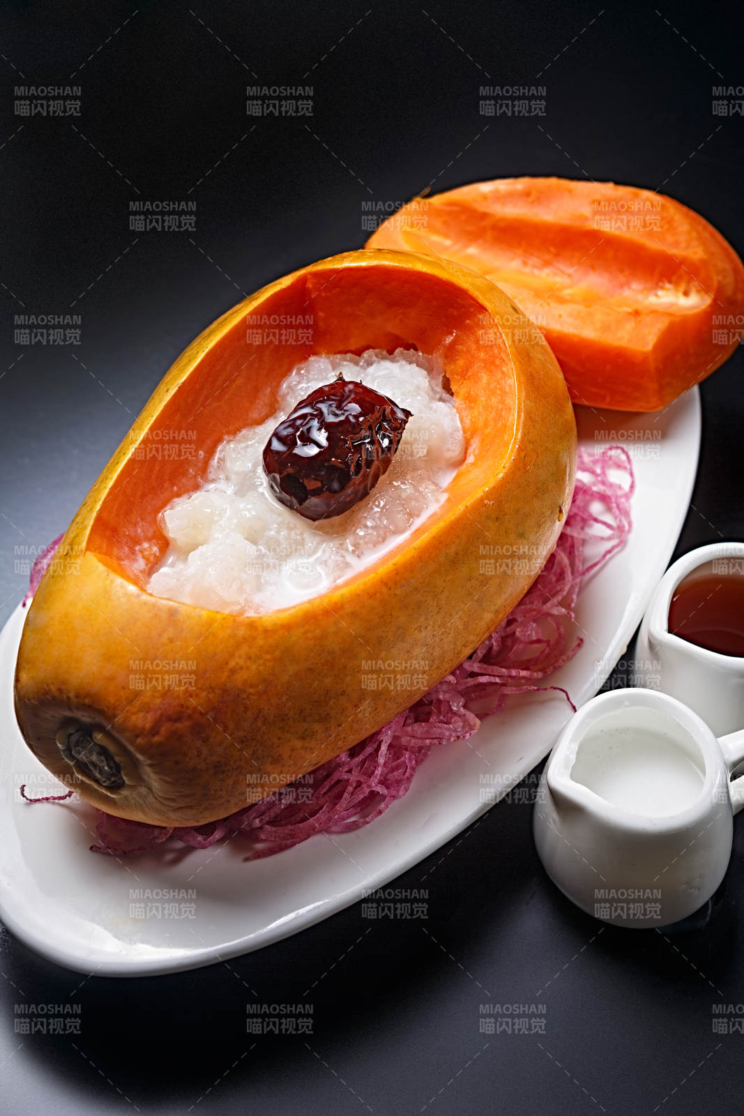 鲜奶木瓜炖雪哈图片