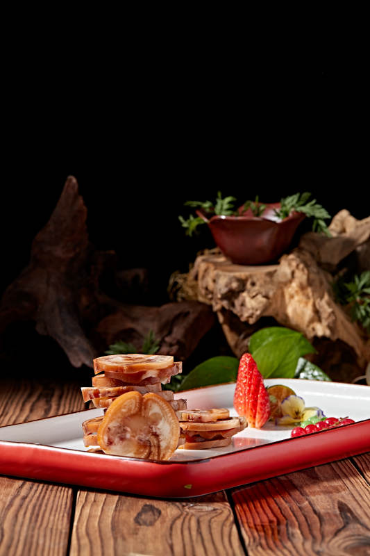 压猪耳肘花切片图片