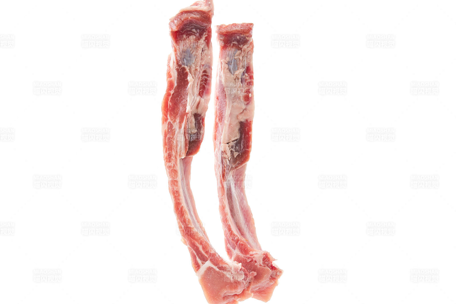 检疫合格的屠宰生鲜猪肉图片