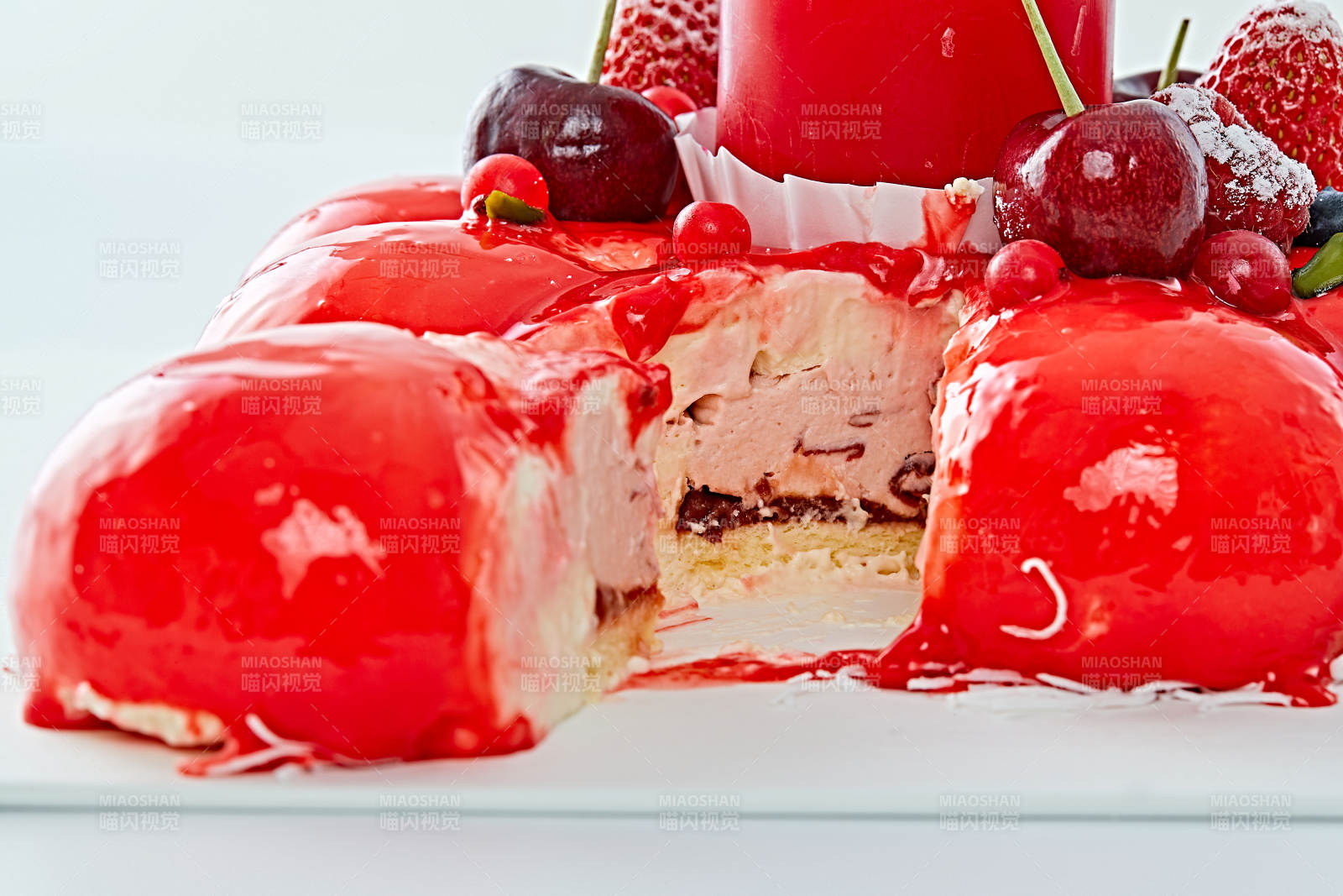 鲜果斯特芬妮法式荔枝味鲜奶蛋糕图片