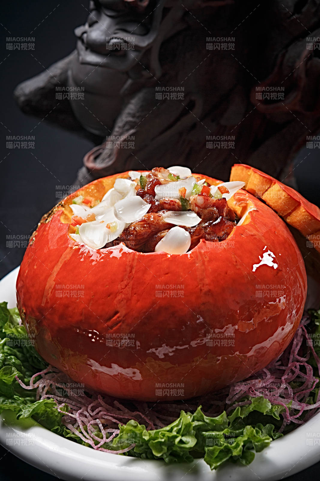 金瓜百合排骨盅图片