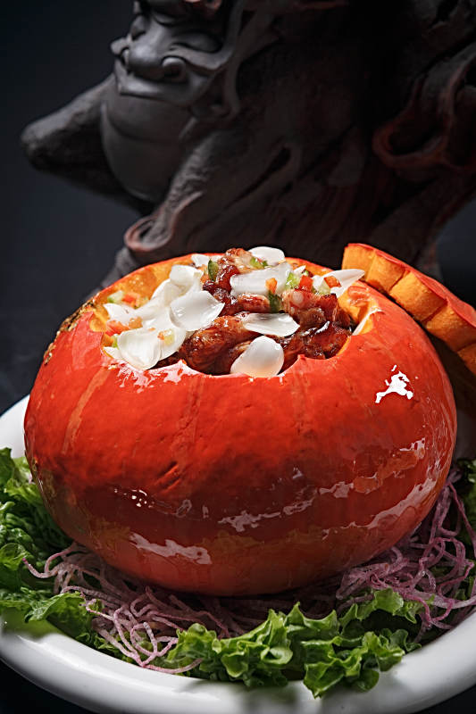 金瓜百合排骨盅图片