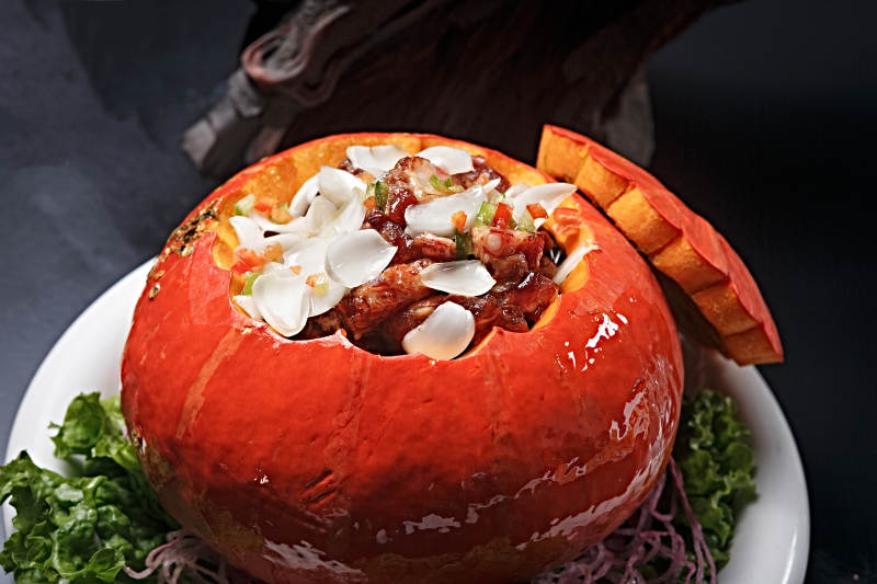 金瓜百合排骨盅图片