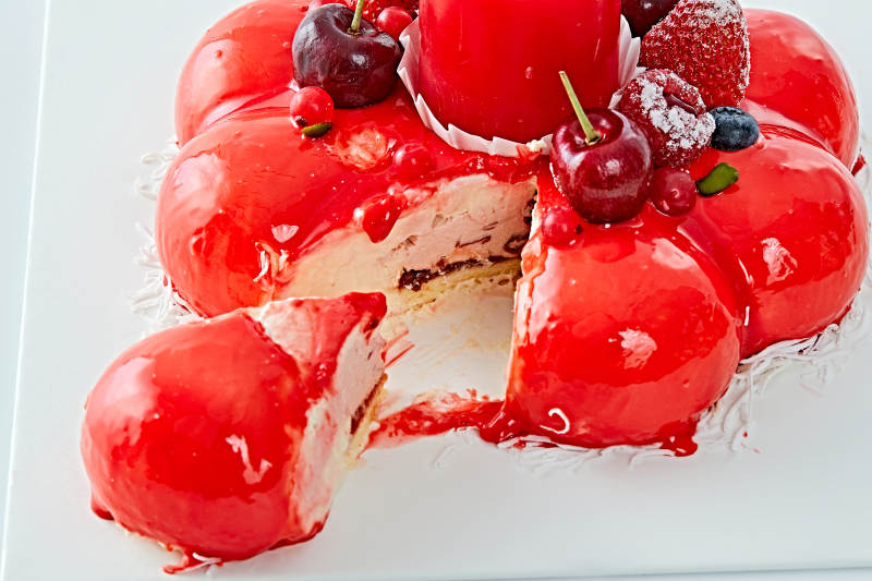 鲜果斯特芬妮法式荔枝味鲜奶蛋糕图片