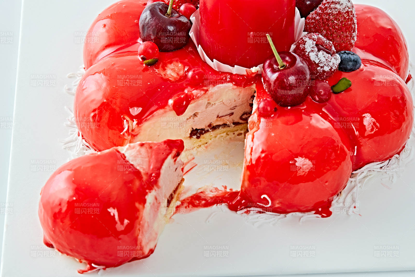 鲜果斯特芬妮法式荔枝味鲜奶蛋糕图片