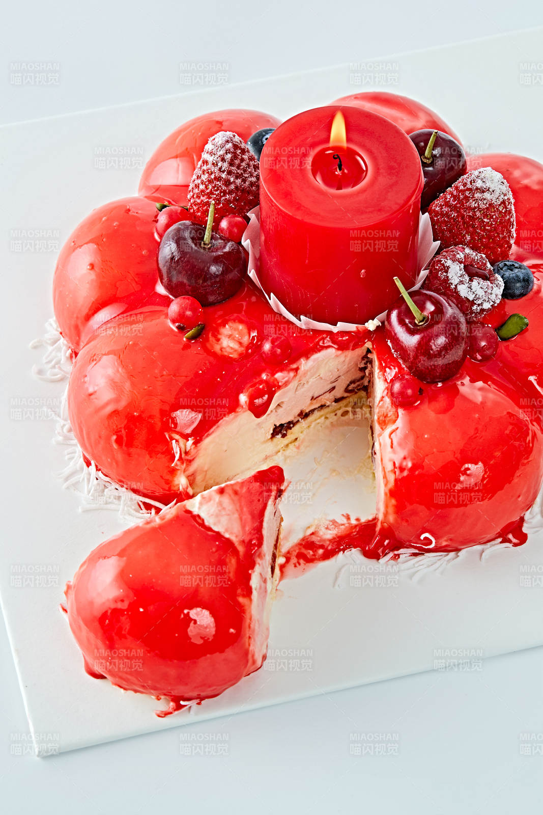 鲜果斯特芬妮法式荔枝味鲜奶蛋糕图片