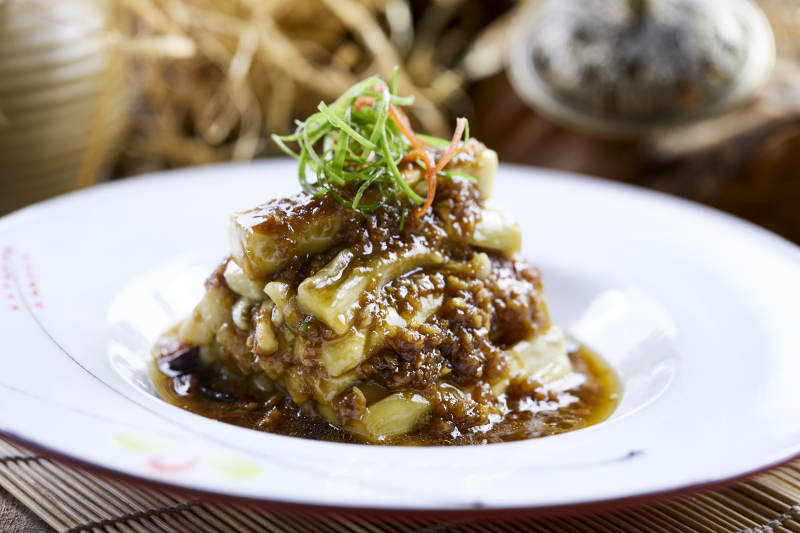 精美凉菜蒜泥茄子图片