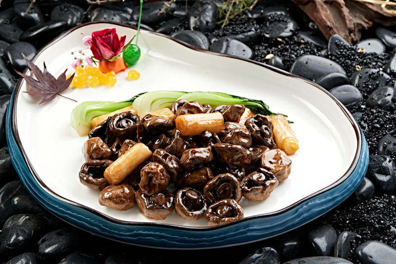 葱烧塞外黑口蘑图片
