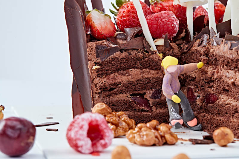 法式鲜果浓香黑森林巧克力生日蛋糕图片