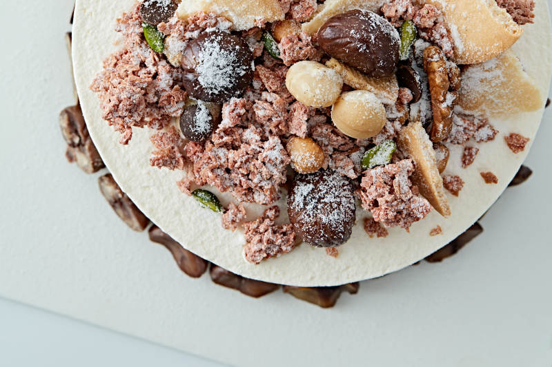 鲜奶油板栗坚果曲奇饼洛丽塔蛋糕图片