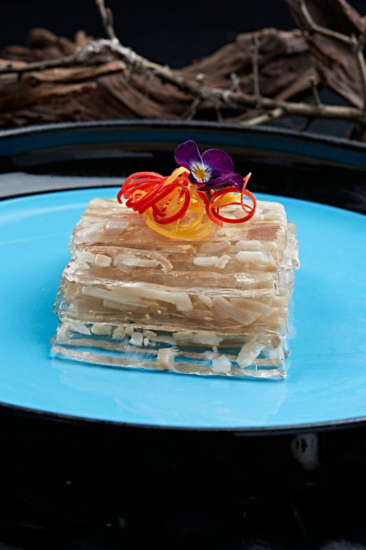 水晶黄豆渣猪皮冻图片