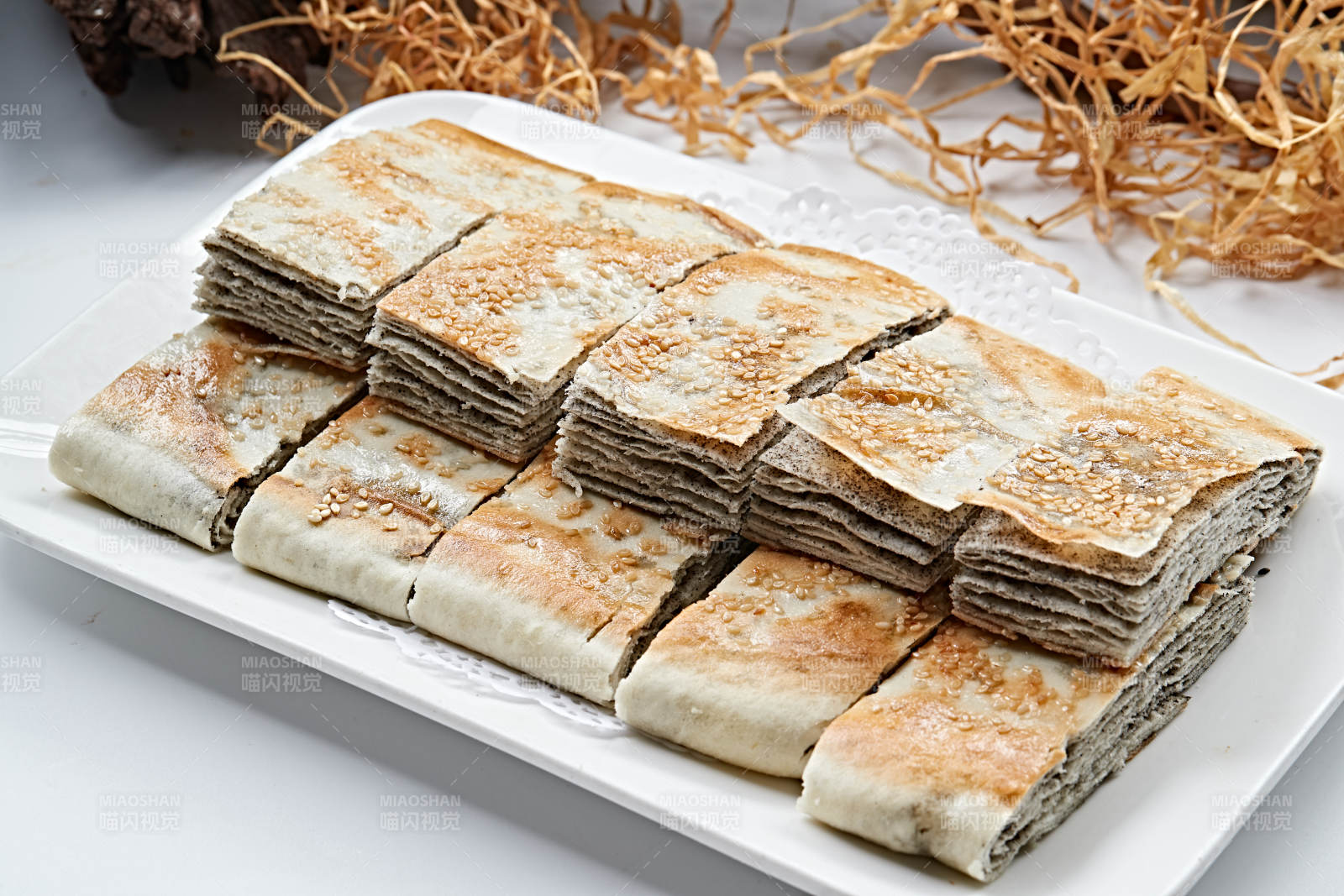 芝麻千层饼图片