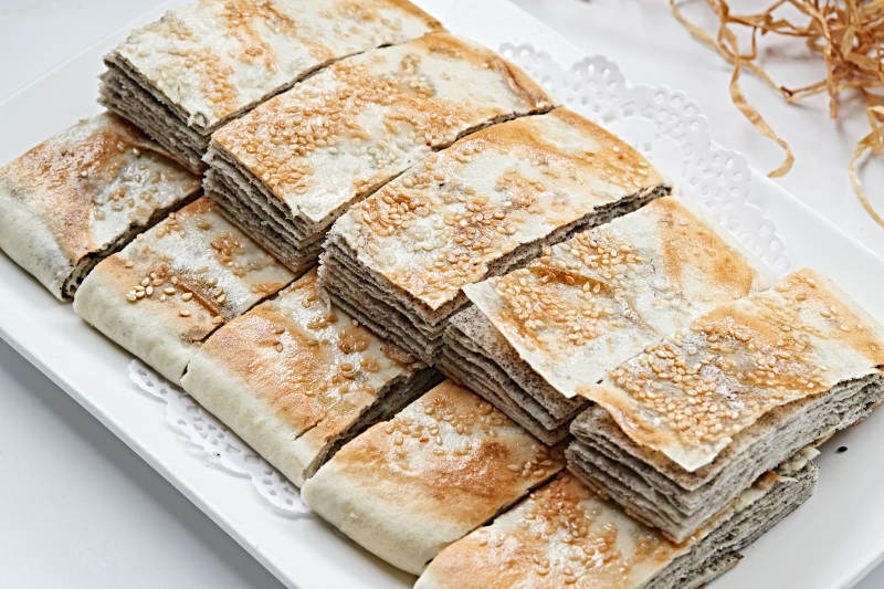 芝麻千层饼图片