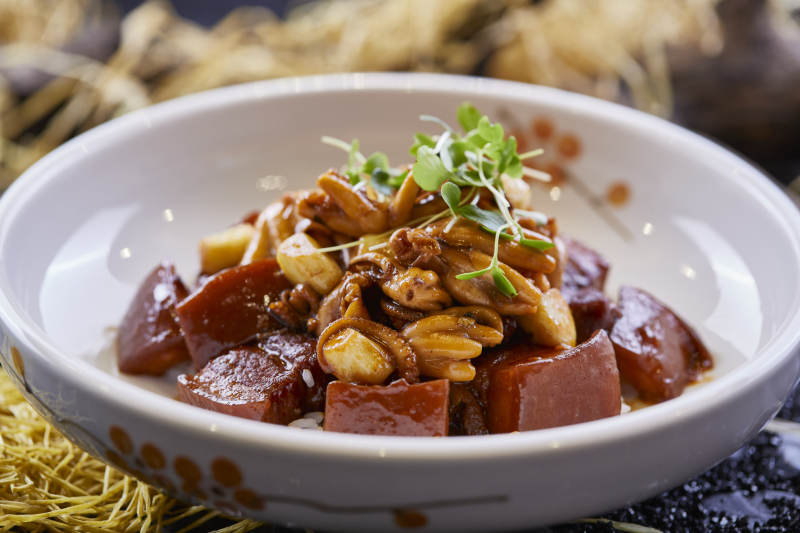 东坡肉酱爆小八爪小章鱼爆红烧肉图片