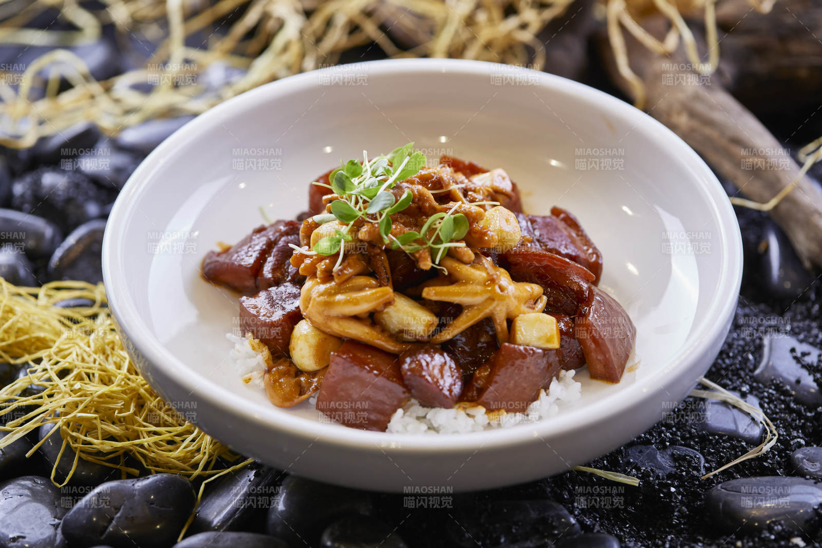 东坡肉酱爆小八爪小章鱼爆红烧肉图片