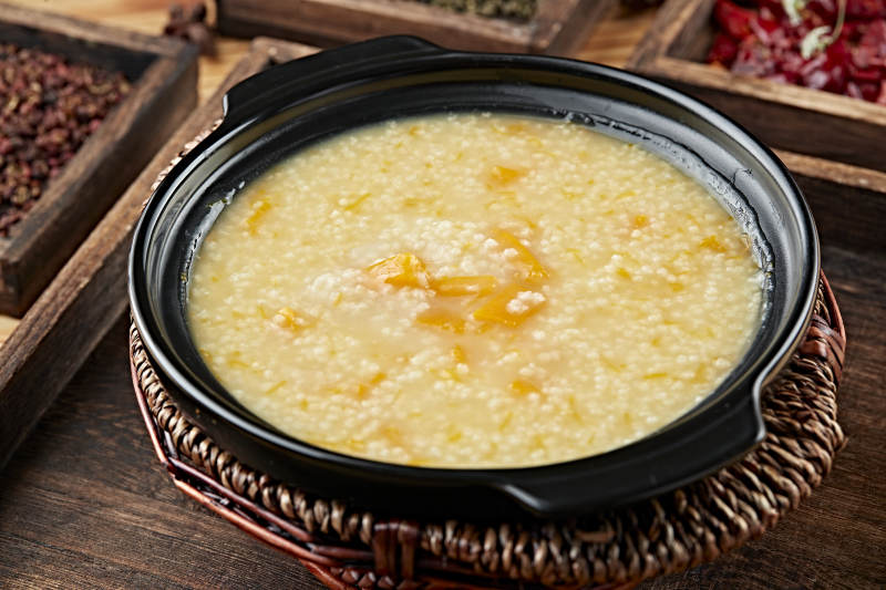 港式茶餐砂锅南瓜金米粥图片