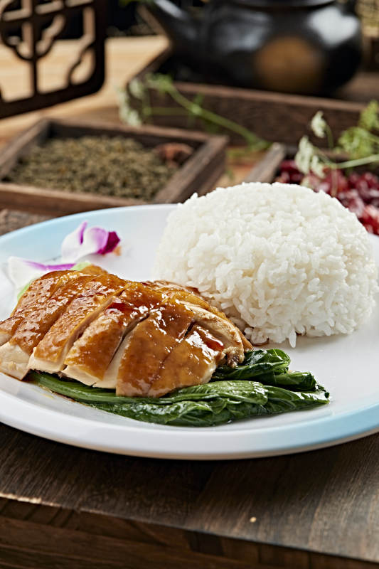 港式茶餐玫瑰豉油鸡饭图片