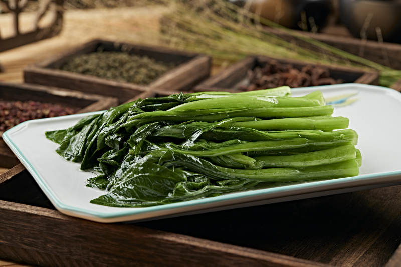 港式茶餐白灼菜心图片