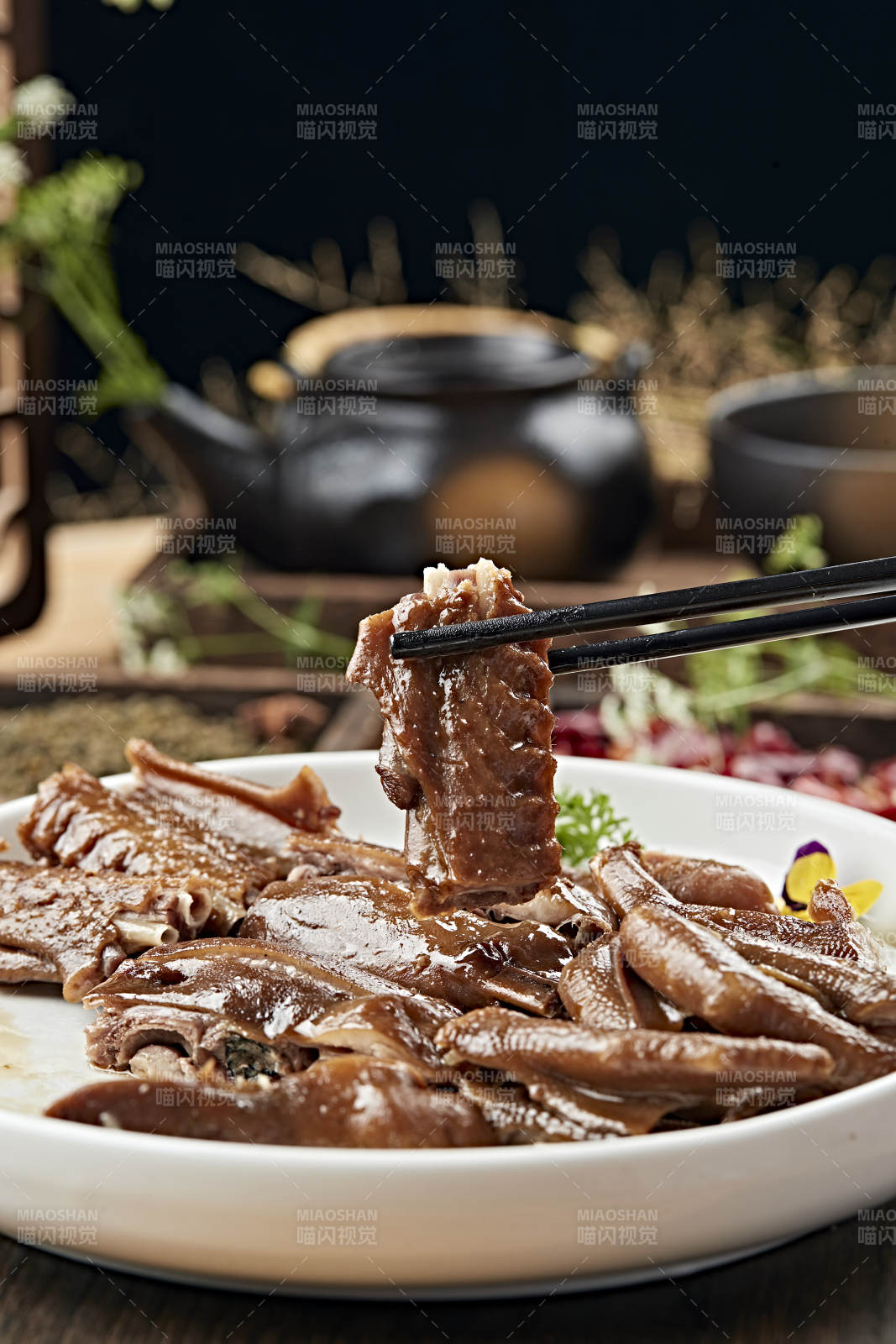 港式茶餐潮汕卤水鹅三拼图片