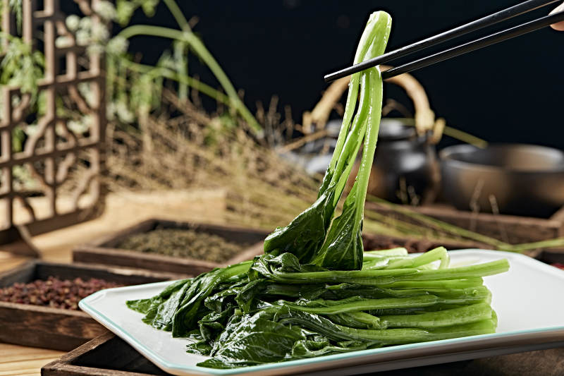 港式茶餐白灼菜心图片