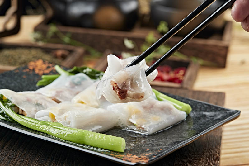 港式茶餐传统广式肠粉图片