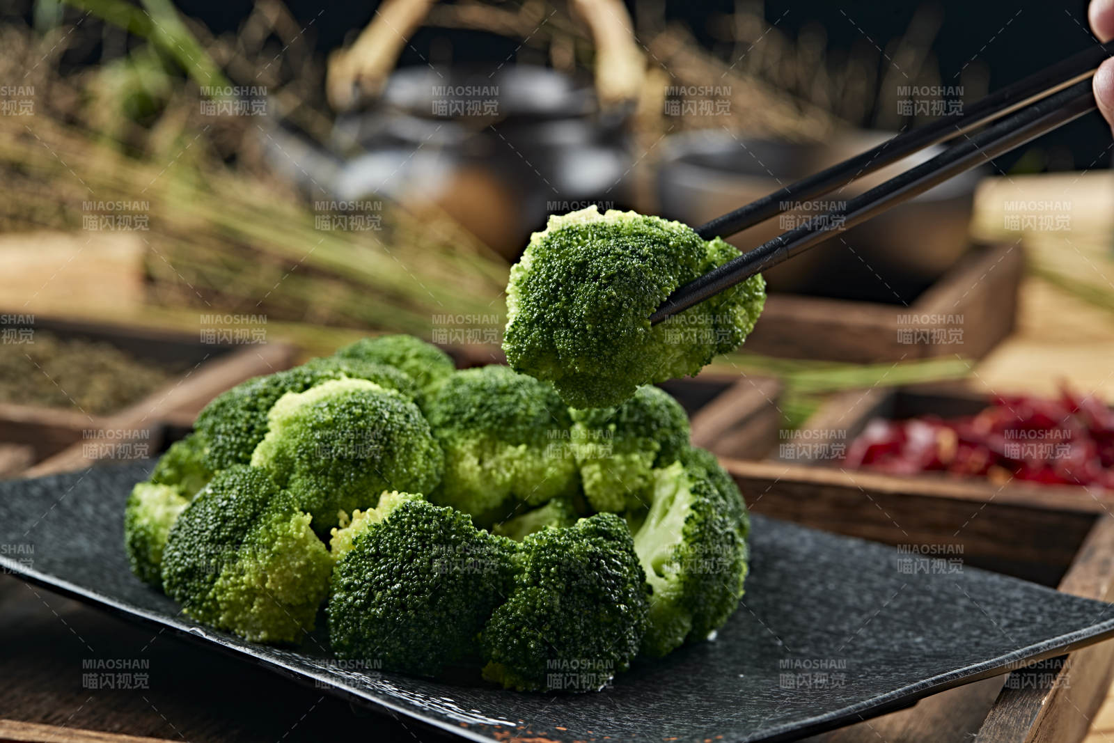 港式茶餐白灼西蓝花图片