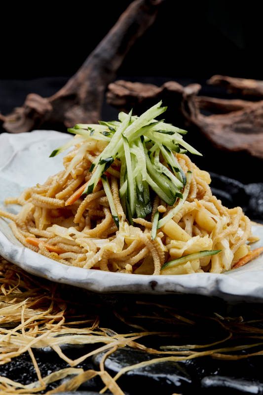 凉拌酸菜土豆莜面饸饹图片