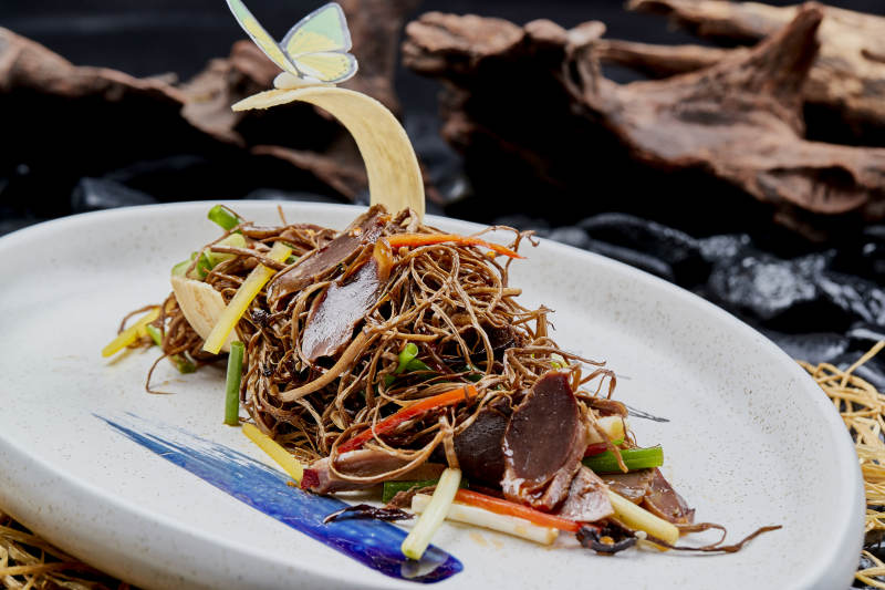 茶树菇小炒鸡胗片图片