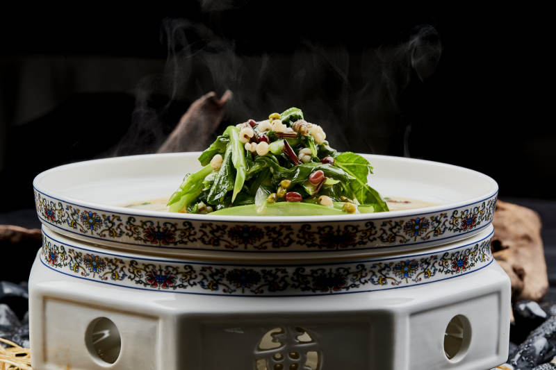 浓汤红豆薏米烧芥蓝图片