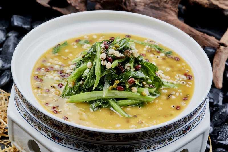 浓汤红豆薏米烧芥蓝图片