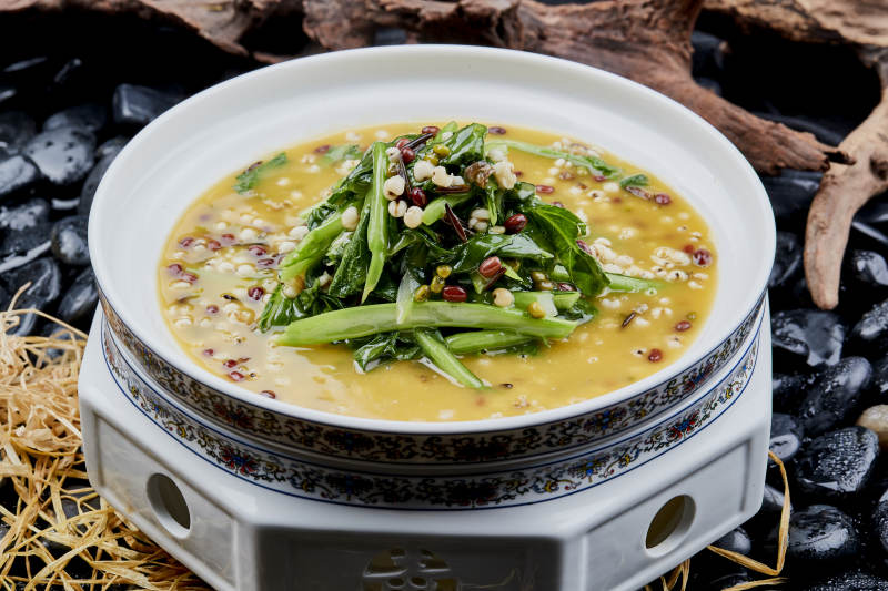 浓汤红豆薏米烧芥蓝图片