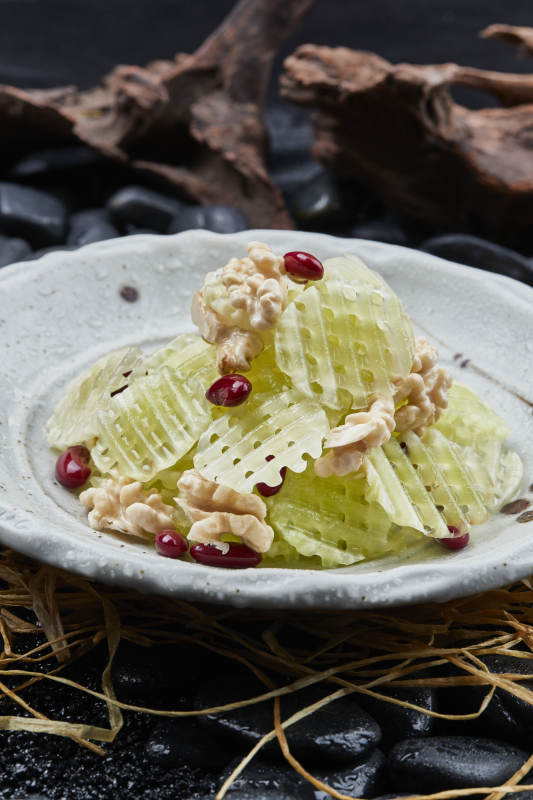 蜜豆桃仁拌芦笋图片