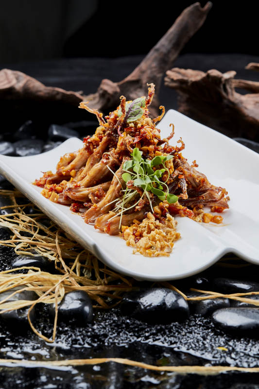 香辣蒜蓉爆炒鸭舌图片