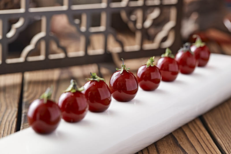 创意菜樱桃鹅肝图片