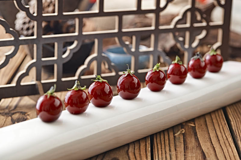 创意菜樱桃鹅肝图片