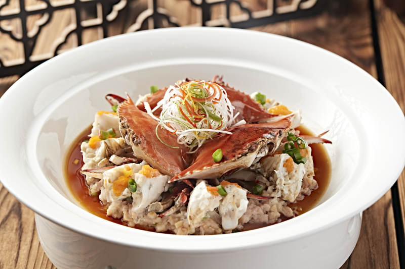 浇汁清蒸梭子蟹图片