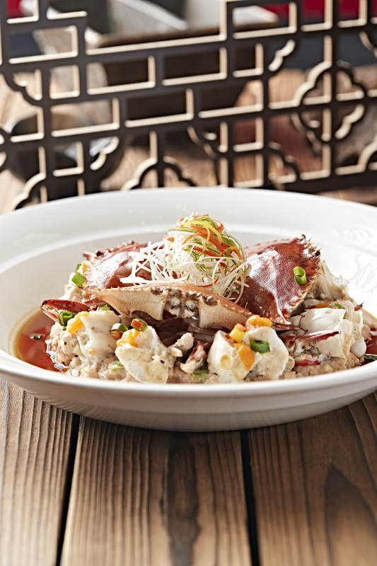 浇汁清蒸梭子蟹图片