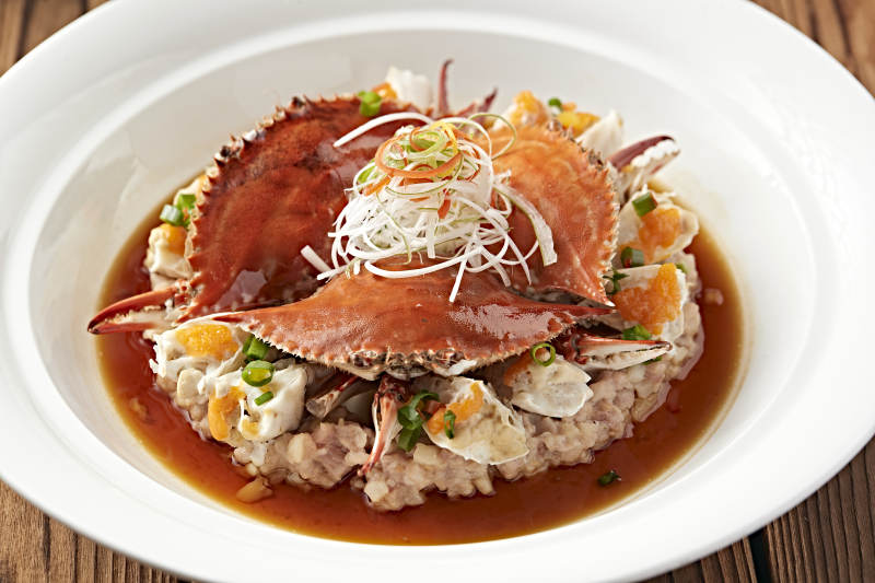 浇汁清蒸梭子蟹图片