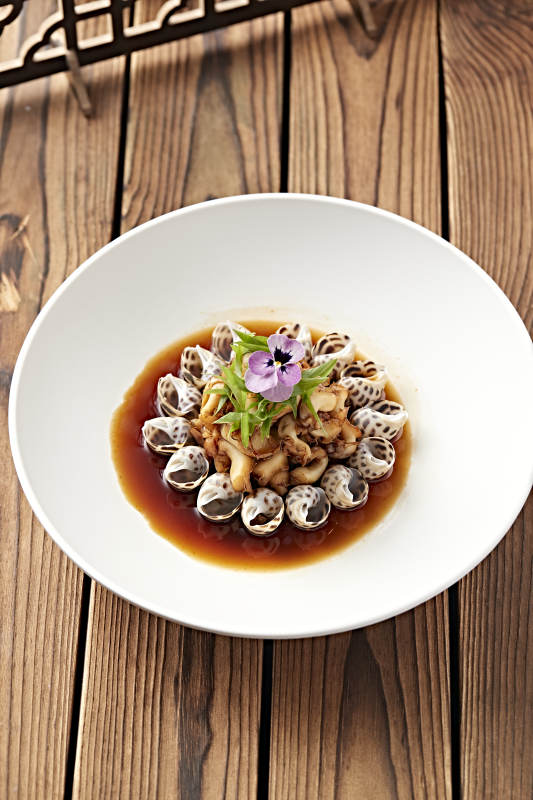 温拌浇汁花螺片肉图片