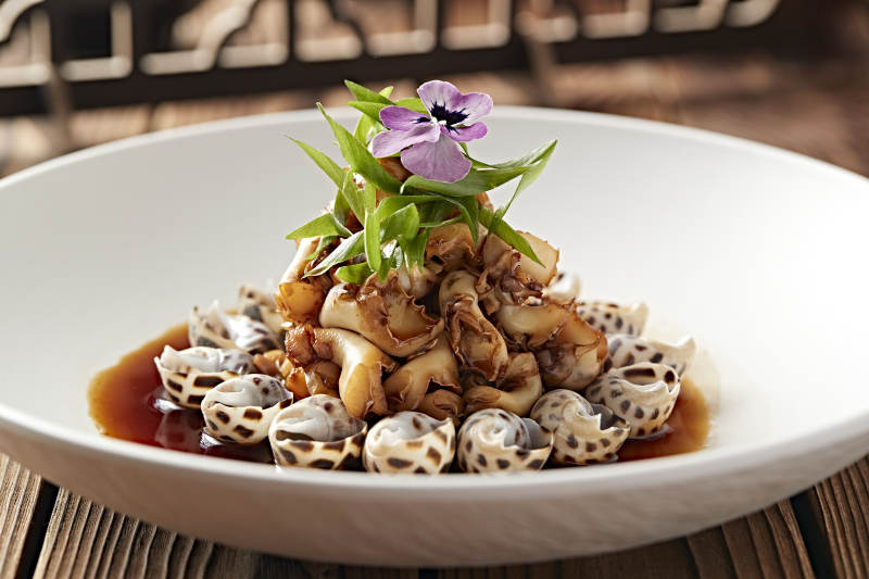 温拌浇汁花螺片肉图片