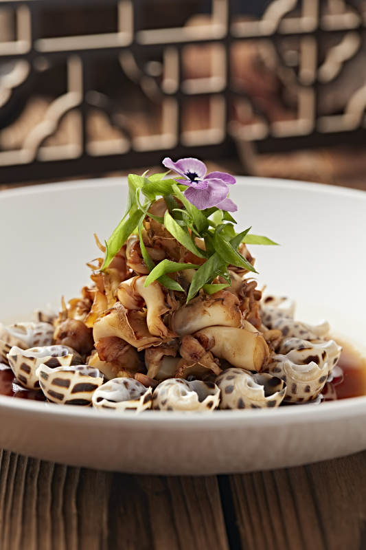 温拌浇汁花螺片肉图片