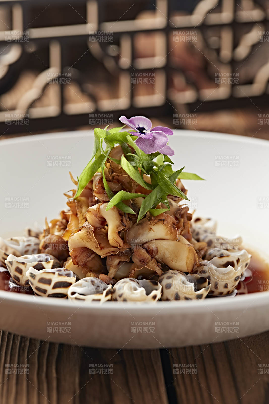 温拌浇汁花螺片肉图片