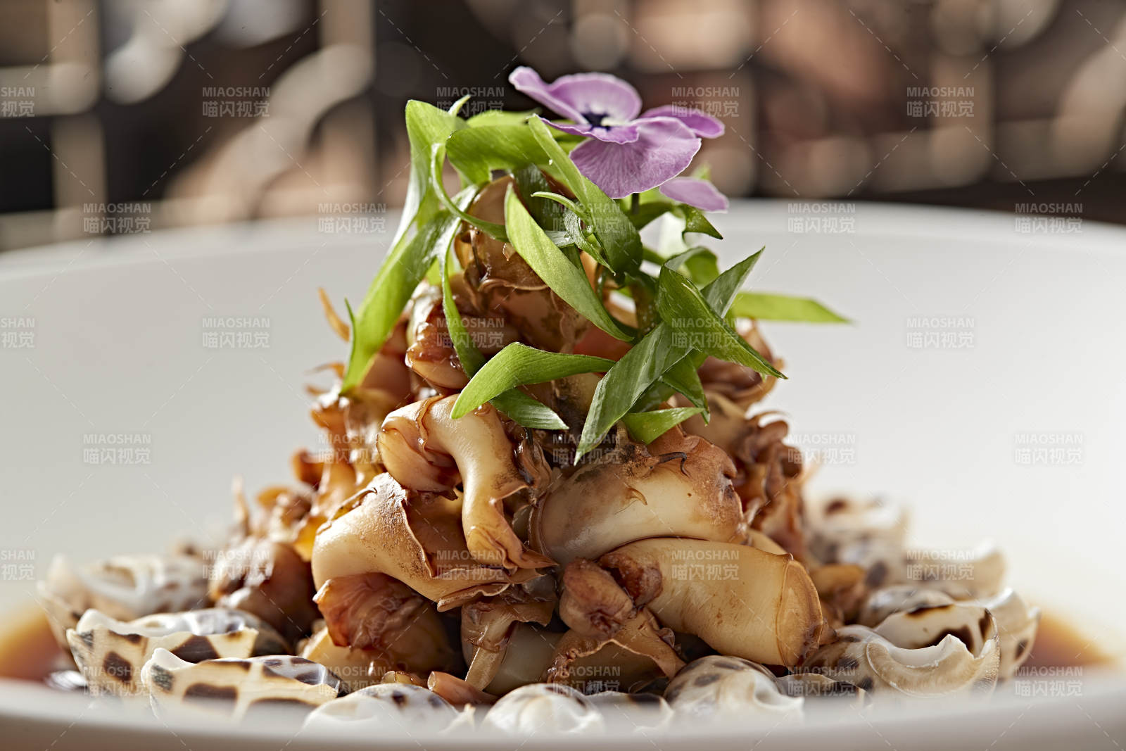 温拌浇汁花螺片肉图片