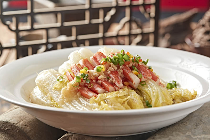 清蒸蒜蓉粉丝蟹肉娃娃菜图片