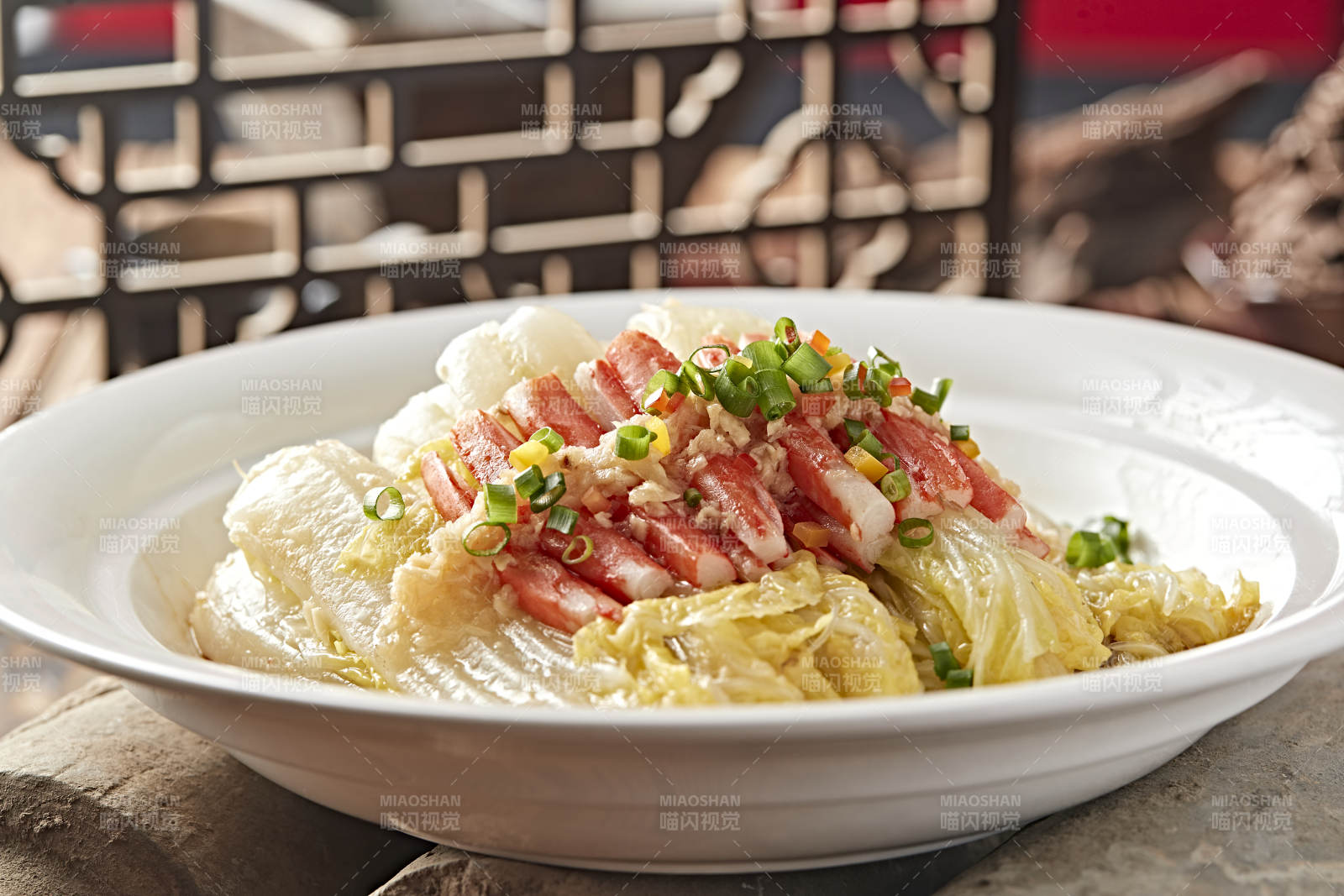 清蒸蒜蓉粉丝蟹肉娃娃菜图片