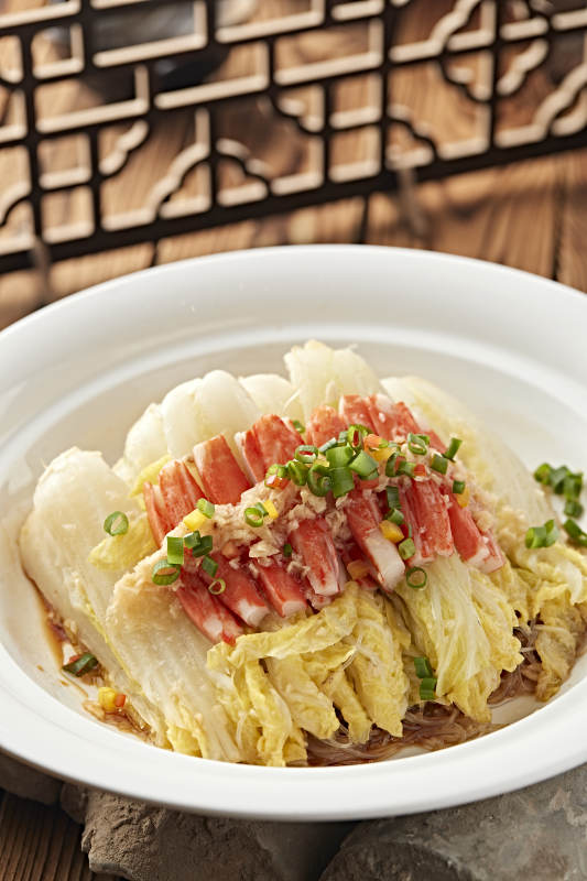 清蒸蒜蓉粉丝蟹肉娃娃菜图片