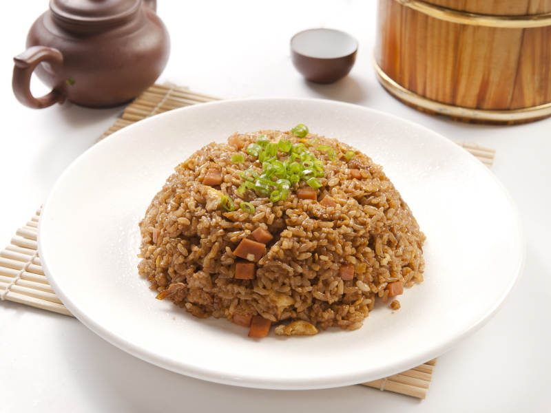 火腿酱油炒饭图片