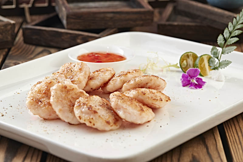 香炸深海虾肉饼图片