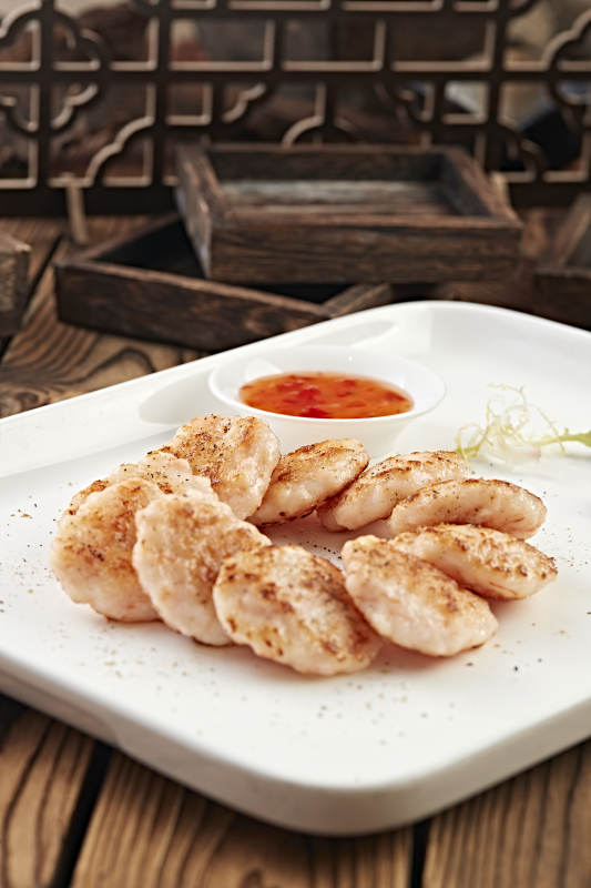 香炸深海虾肉饼图片