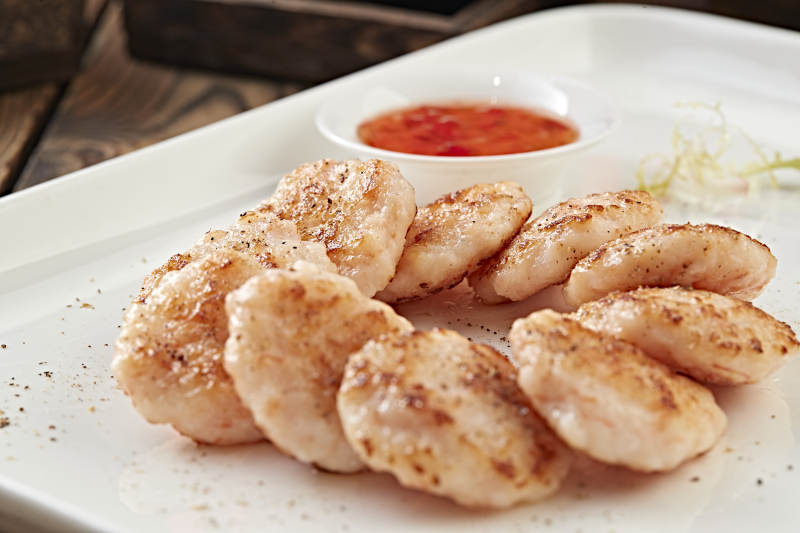 香炸深海虾肉饼图片